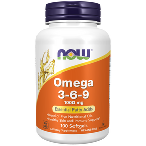 NOW Foods Omega 3-6-9 1000 mg – Za Zdravu Kožu i Imunitet - Dobrobit