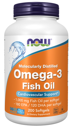 NOW Foods Omega-3 Riblje Ulje 1,000 mg – Srce, Mozak i Zdravlje Zglobova - Dobrobit