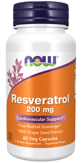 NOW Foods Resveratrol 200 mg – Podrška Kardiovaskularnom Zdravlju
