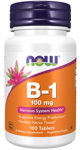 NOW Foods Vitamin B-1 100 mg – Podrška Za Energiju i Nervni Sistem - Dobrobit