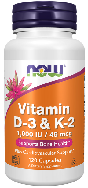 NOW Foods Vitamin D-3 & K-2 – Podrška za Kosti i Srce - Dobrobit