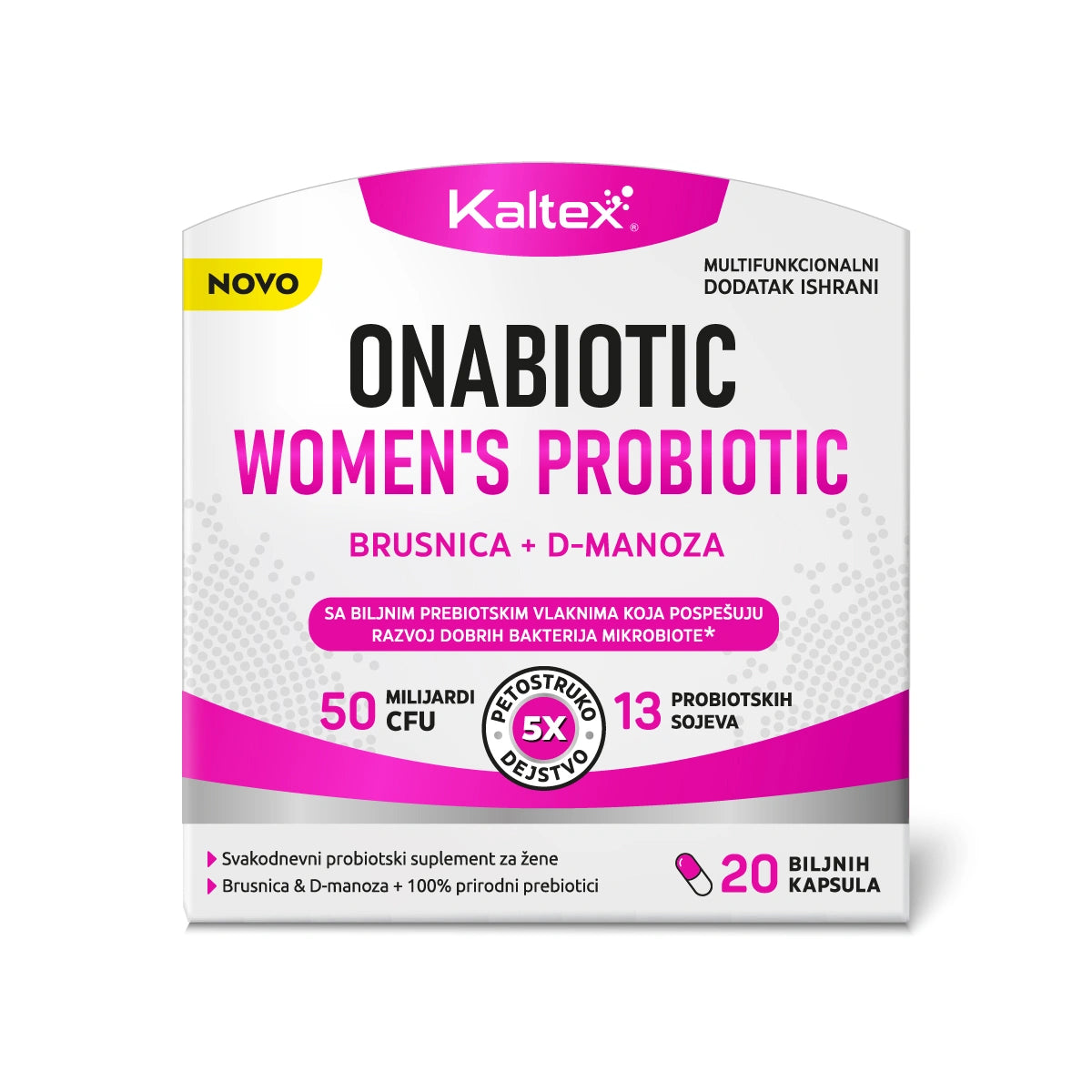 Kaltex ONABIOTIC: Ženski Probiotik za Urotrakt, Creva i Vaginalnu Ravnotežu