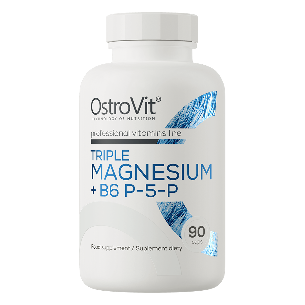 OstroVit Triple Magnesium + B6 P-5-P 90 Kapsula – Podrška Nervnom i Mišićnom Sistem