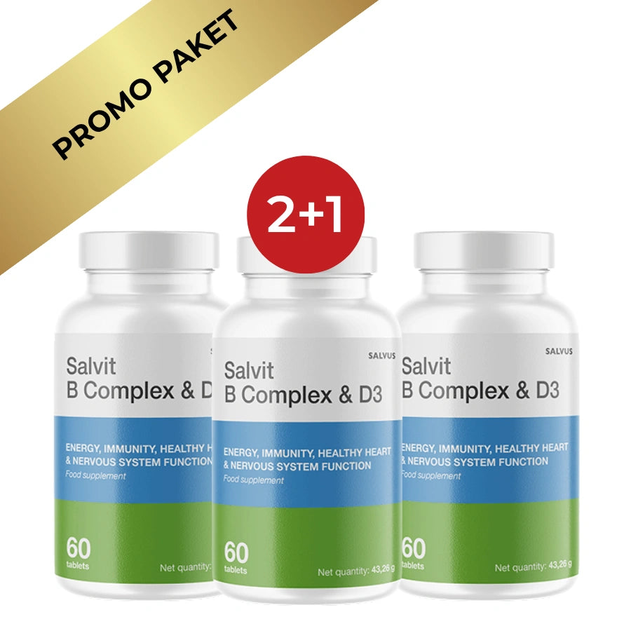 2+1 GRATIS Salvit B Complex + Vitamin D3 – Paket za energiju, imunitet i vitalnost