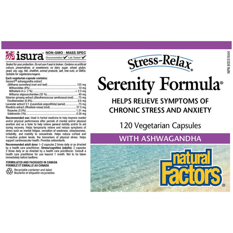 Natural Factors Stress-Relax Serenity – adaptogeni za smanjenje stresa