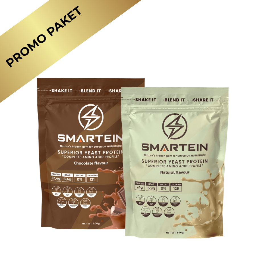 SMARTEIN® Čokolada + Natural – Premium Protein iz Kvasca (2 x 500 g)