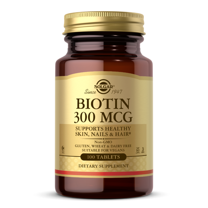 Solgar Biotin, 300 mcg, 100 Tableta – Podrška Zdravlju Kože, Kose i Noktiju - Dobrobit