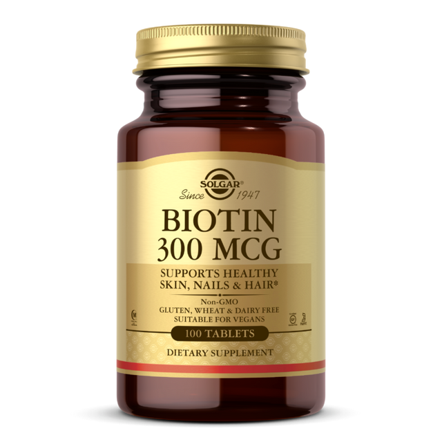Solgar Biotin, 300 mcg, 100 Tableta – Podrška Zdravlju Kože, Kose i Noktiju - Dobrobit