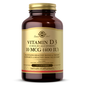 Solgar Vitamin D3, 10 mcg (400 IU) – Podrška Zdravlju Kostiju i Imunitetu - Dobrobit