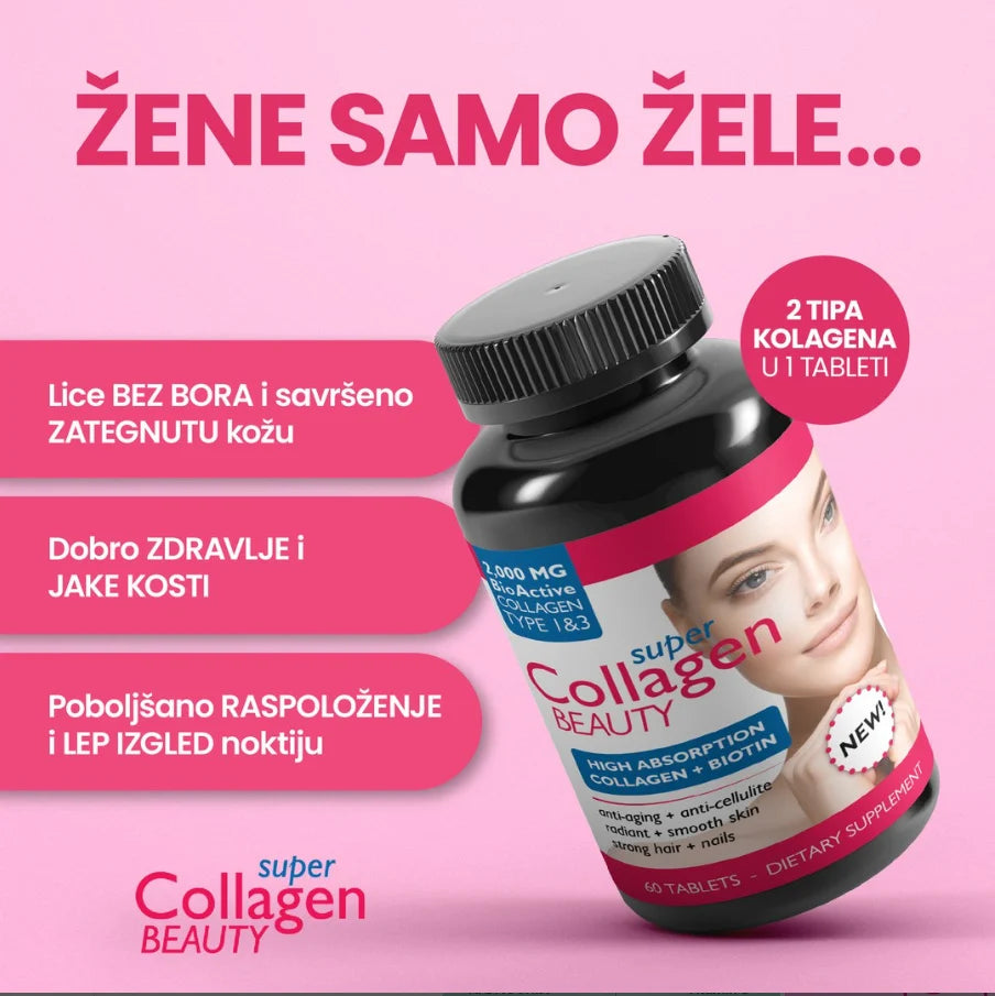 Aleksandar MN Super Collagen Beauty 60 tableta – Kolagen, Vitamin C i Biotin
