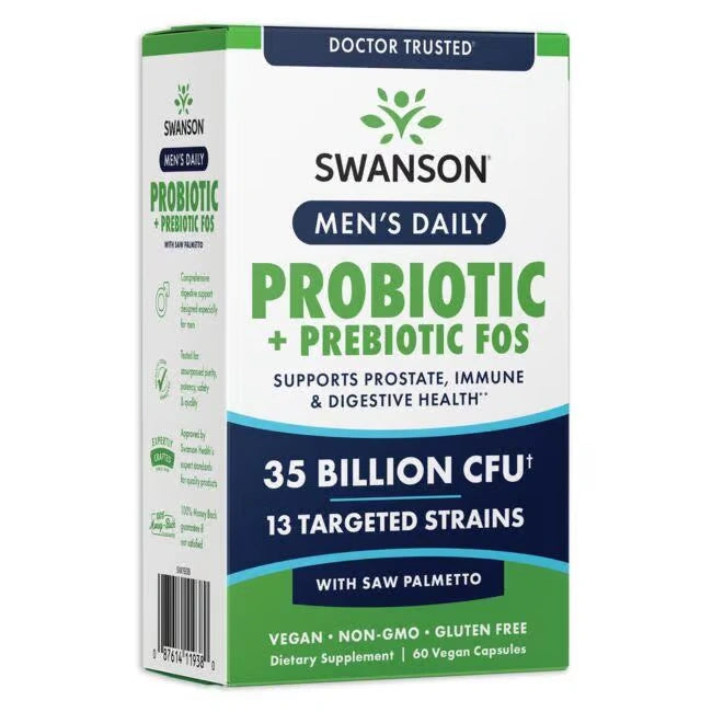 Swanson Men’s Daily Probiotic + Prebiotic FOS - Probiotik za muškarce