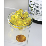 Swanson Omega-3 Riblje Ulje s Limunom, 150 Gel Kapsula - Zdravlje Srca i Mozga - Dobrobit