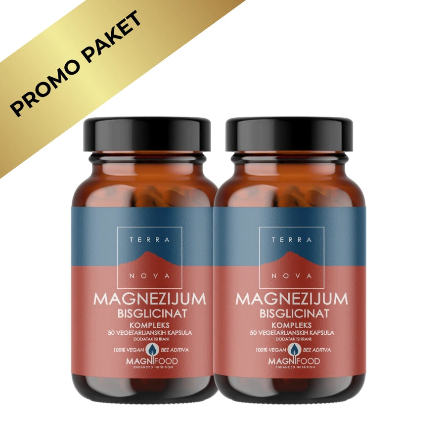Terranova Magnezijum Bisglicinat 100 mg – Dve Kutije Za Potpunu Podršku Mišićima i Energiji
