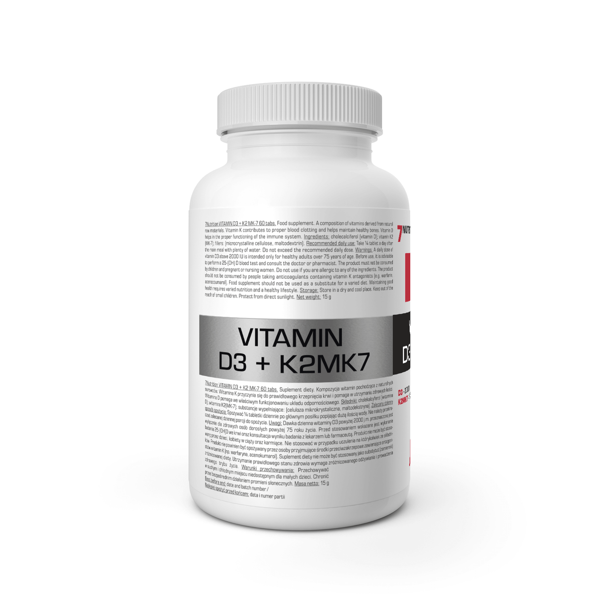 7Nutrition Vitamin D3 + K2MK7, 60 Tableta – Podrška Imunitetu i Zdravlju Kostiju